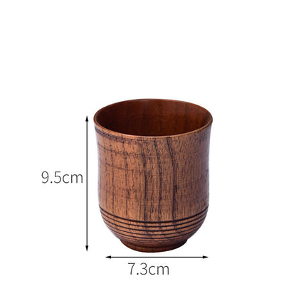 handcrafted wooden tea cup