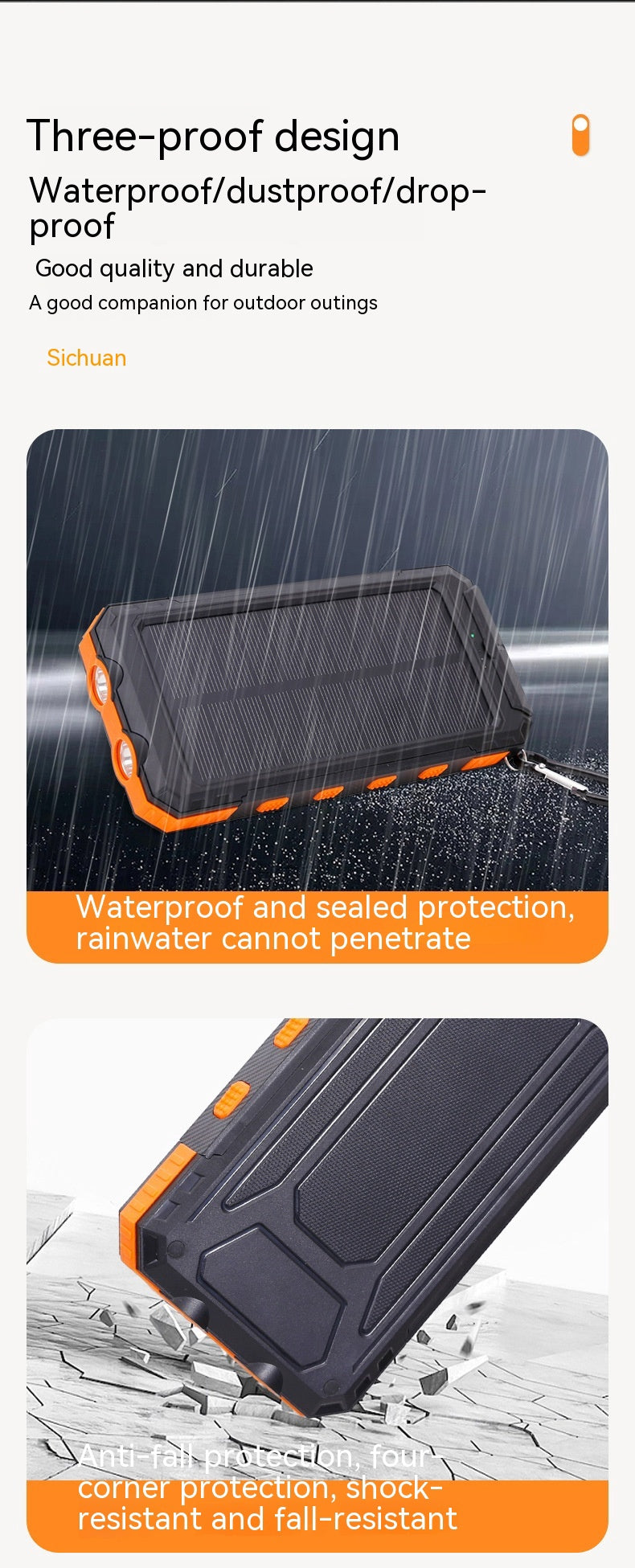 Waterproof Solar Charging Power Supply