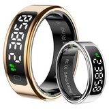 Smart ring with touch screen display wearable health tracker
