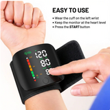 Digital wrist blood pressure monitor home health tracker