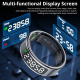 Smart ring with touch screen display wearable health tracker