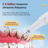 Ultrasonic tooth plaque cleaner dental wellness device