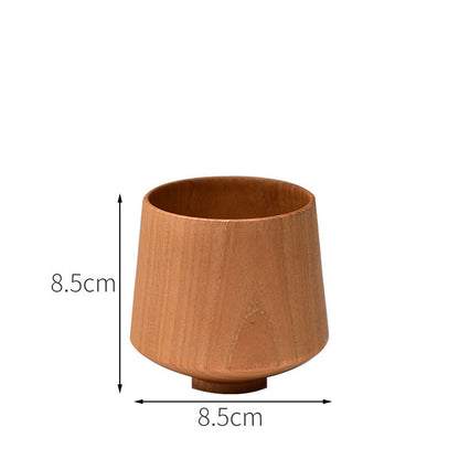 handcrafted wooden tea cup