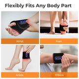 Red light therapy wristband wearable recovery device on wrist