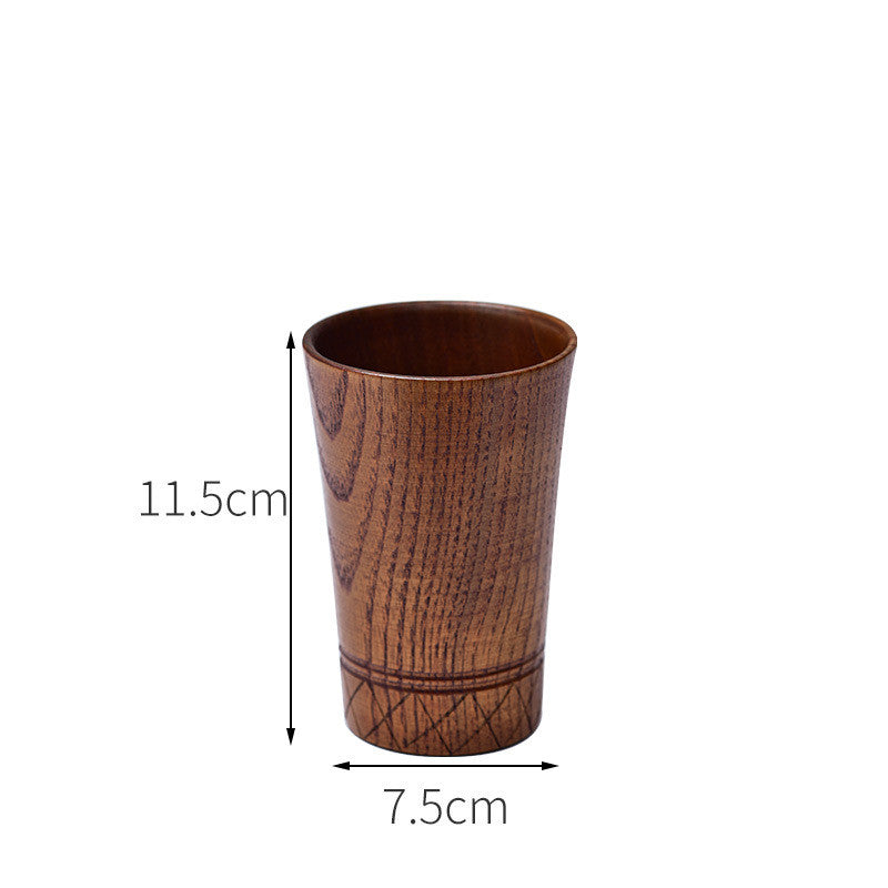 handcrafted wooden tea cup