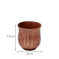handcrafted wooden tea cup