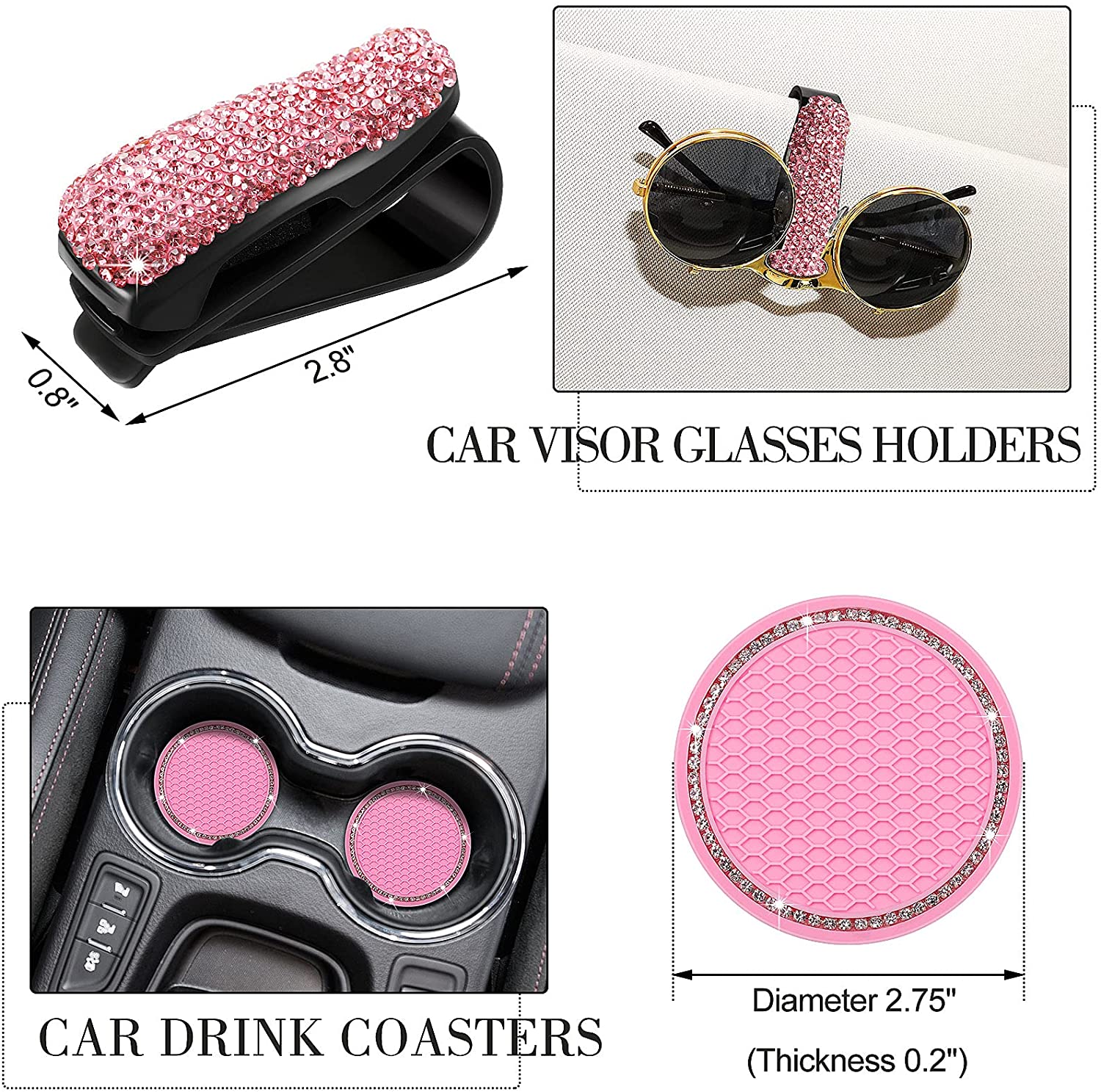 encrusted car hook accessories