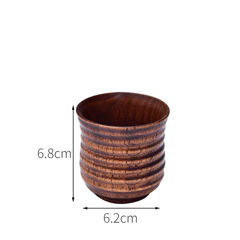 handcrafted wooden tea cup