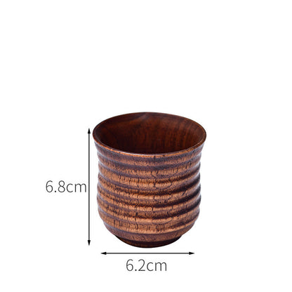 handcrafted wooden tea cup