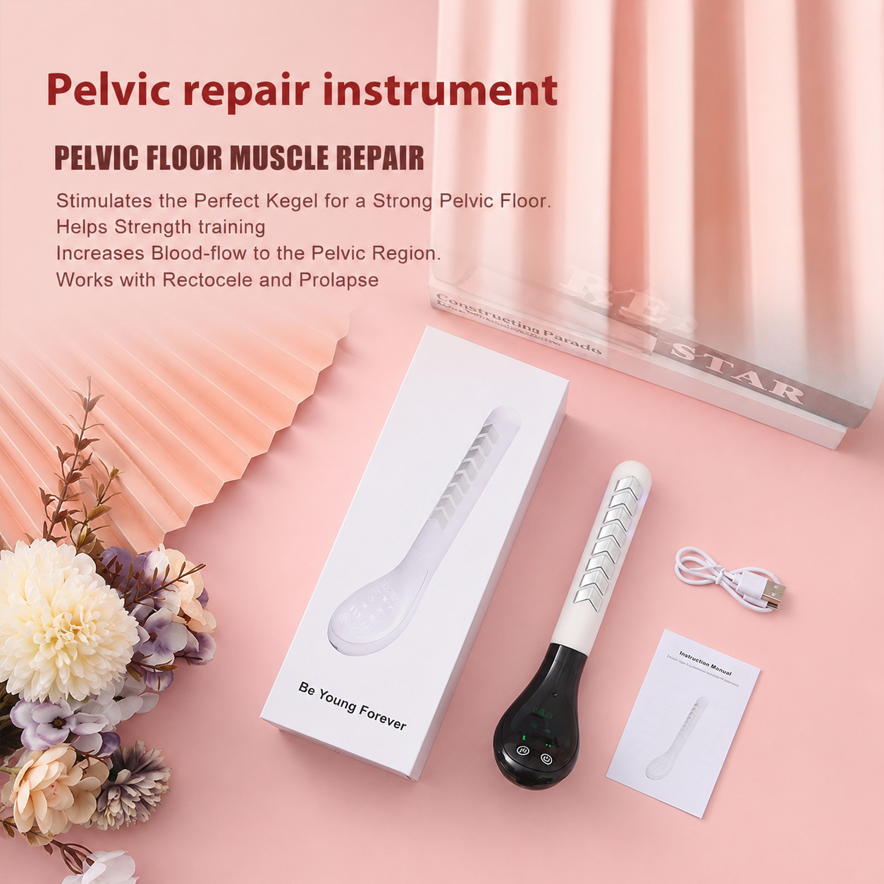 3-in-1 pelvic floor restore training device for home use