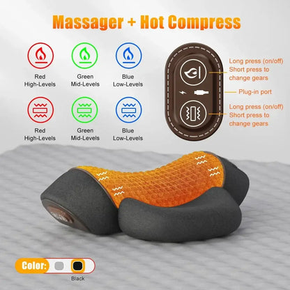 heated cervical massager device