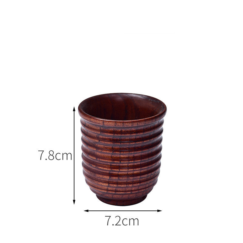 handcrafted wooden tea cup
